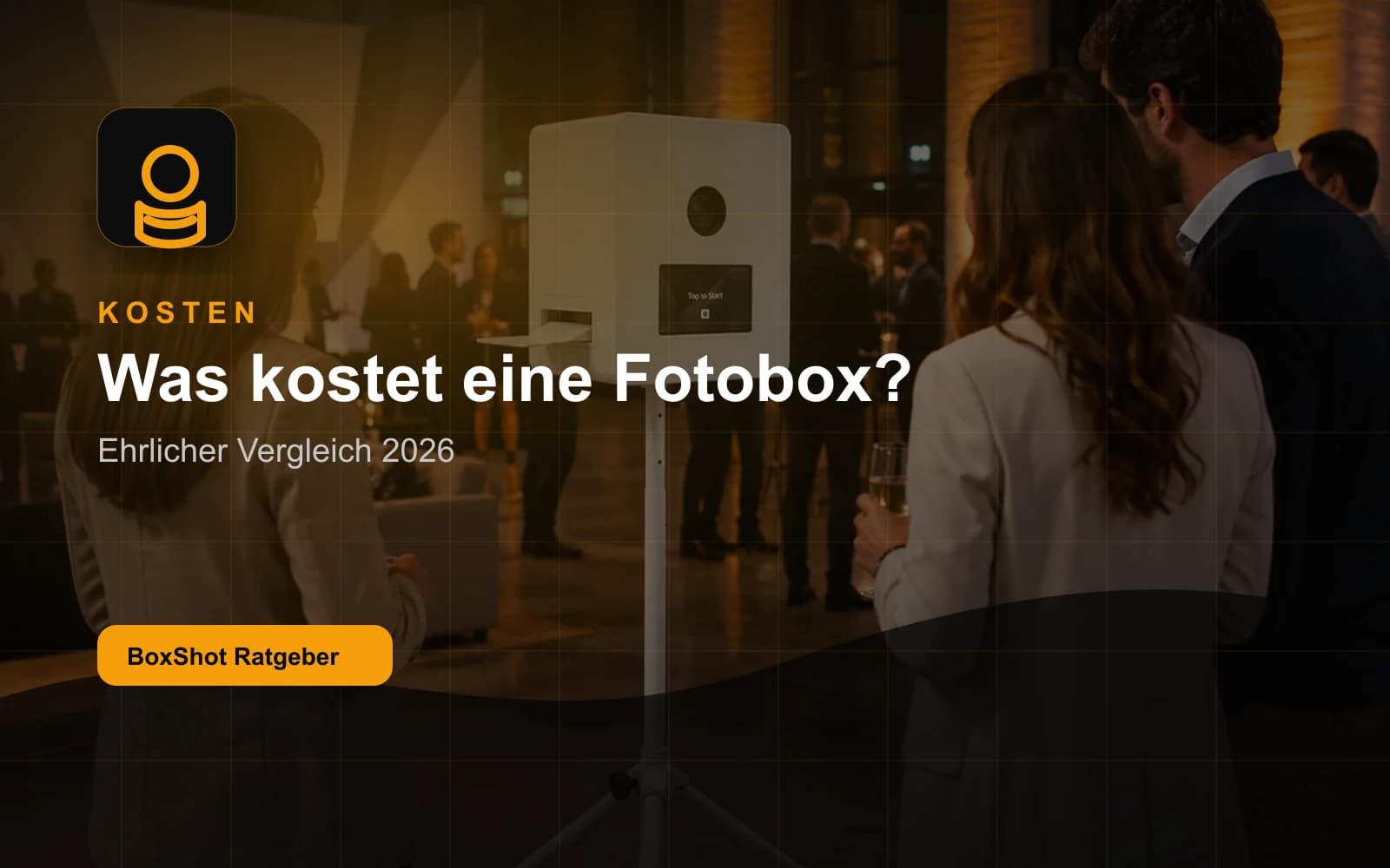 Ratgeber-Bild zum Kostenvergleich für Fotobox-Miete mit BoxShot Fotobox